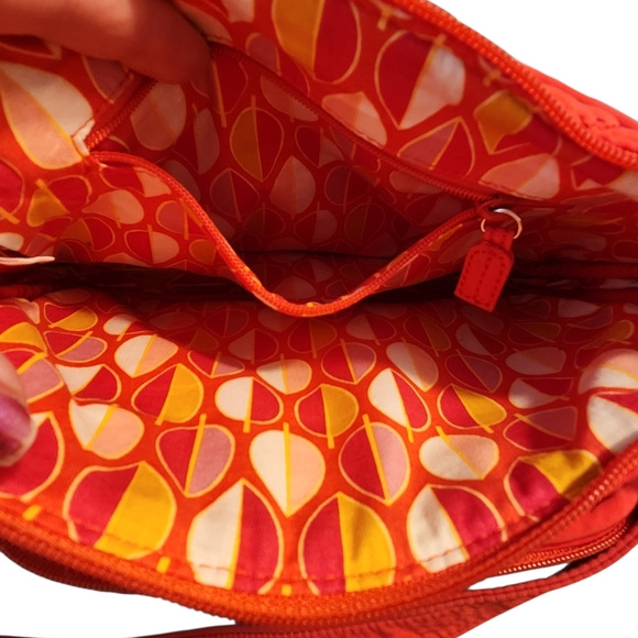 Vera Bradley Quilted Coral Handbag & Coin Set》● Read Below B4 Buying - Picture 3 of 8